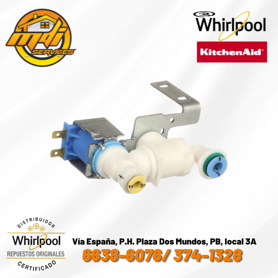 VALVULA FABRICADOR DE HIELO WHIRLPOOL ORIGINAL FSP W10881366